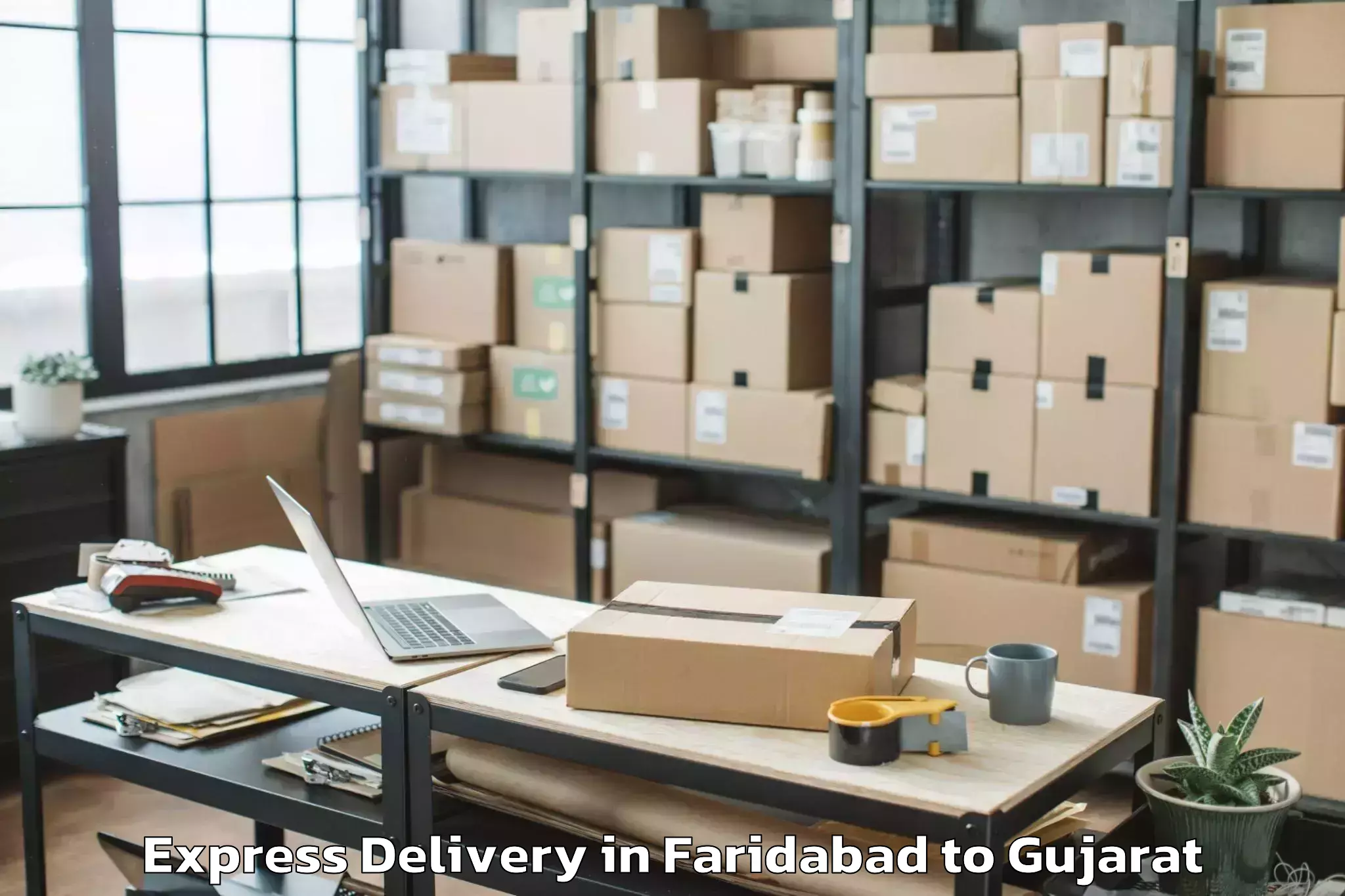 Faridabad to Valabhipur Express Delivery